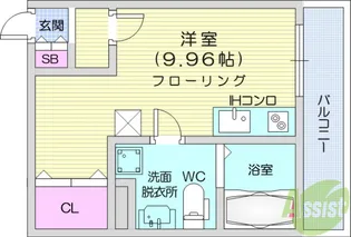 メリディアン鶴ケ谷【3階】の間取り