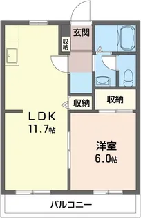 サンモール長沢C【2階】の間取り