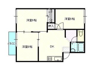 岡山県岡山市南区浜野2【アパート】の間取り
