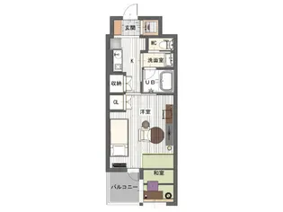 ファーニッシュド・ステイ長野朝陽【3階】の間取り