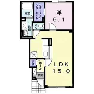 ラ・ポール デュオ【1階】の間取り