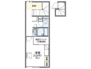 レオパレスNYII【2階】の間取り