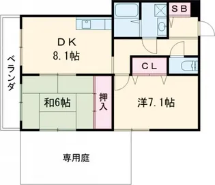オクトーブル桂【1階】の間取り