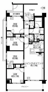 ザ・パークハウス上石神井レジデンス【1階】の間取り
