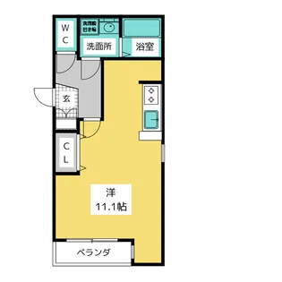 Leciel桜本町II【3階】の間取り