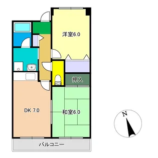 西ノ森コーポ【3階】の間取り
