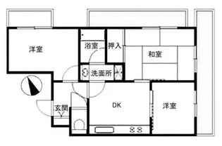 ライオンズマンション本牧【4階】の間取り