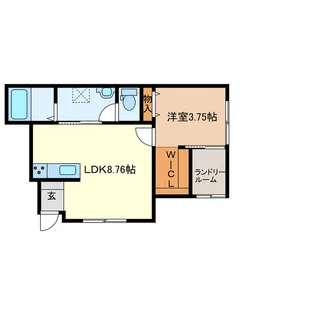 シャロームコートS【1階】の間取り