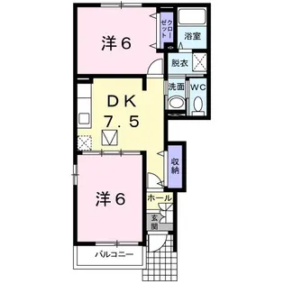 シーエムケーハイムB【1階】の間取り