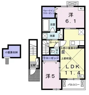 岐阜県羽島郡岐南町伏屋9【アパート】の間取り