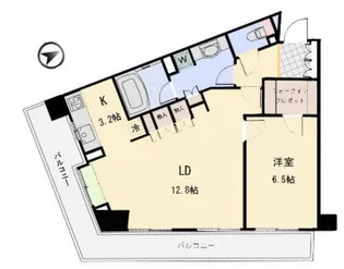 1LDKの間取り画像