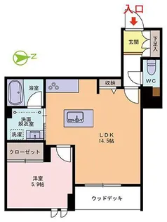 ヴェスプッチ(VESPUCCI)【1階】の間取り