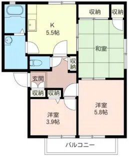 ShaMaison ヴィレッジグローリーA【2階】の間取り