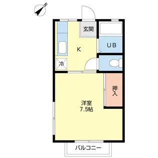 1Kの間取り画像