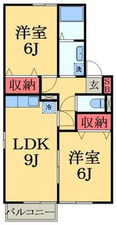 2LDKの間取り画像