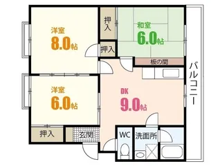 ハイネス西村【1階】の間取り