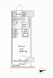 市谷仲之町ビューアパートメント【5階】の間取り