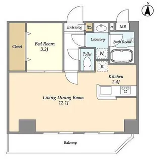アルファコート下赤塚【4階】の間取り