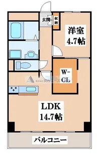 1SLDKの間取り画像