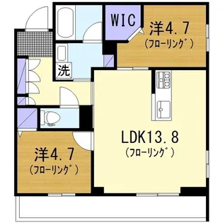 ヴイスタ ルミノーザ イースト【2階】の間取り