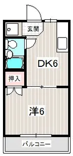 ロイヤルシングル【2階】の間取り