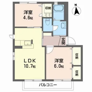 フォワード松本C【2階】の間取り