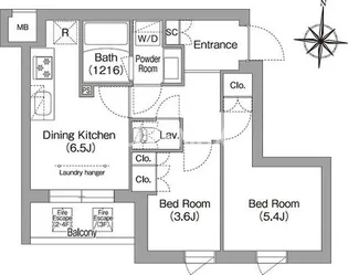 コンフォリア・リヴ南品川【3階】の間取り