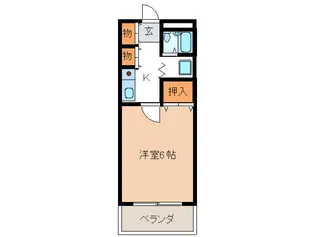 シングルマンションまこと【1階】の間取り