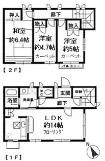 東京都杉並区久我山3【一戸建】の間取り