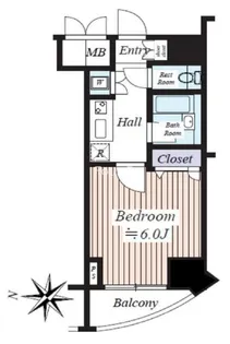 コンシェリア芝公園【8階】の間取り