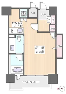 コンシェリアR四谷【12階】の間取り