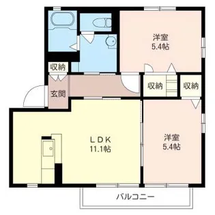 シュペリュールII【2階】の間取り