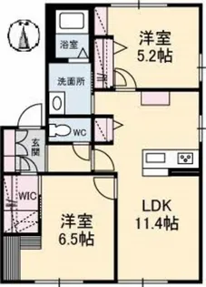 2LDKの間取り画像
