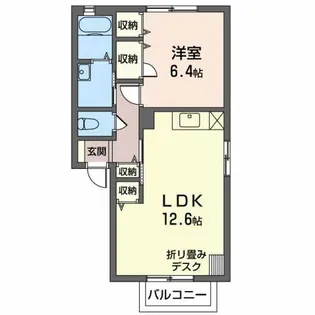 新潟県上越市東雲町2【アパート】の間取り
