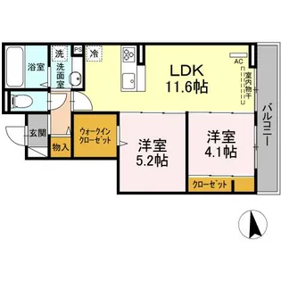 フェリナーレ【3階】の間取り