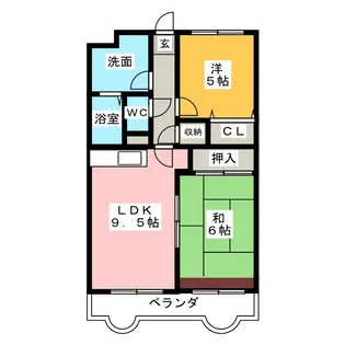 リバーサイド富士 II【1階】の間取り