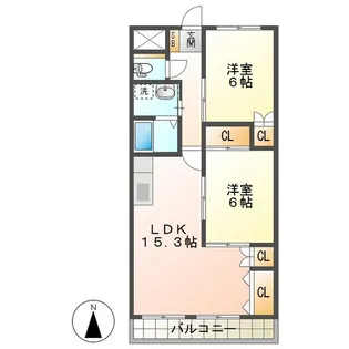 カーサ・ファミリア【2階】の間取り