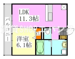 ファビュラス・リガード【3階】の間取り