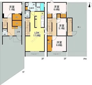 愛知県名古屋市天白区井口2【一戸建】の間取り