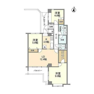 パークサイド碑文谷【2階】の間取り