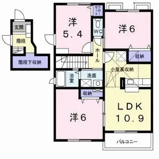 エクセレント・ヴィラB【2階】の間取り