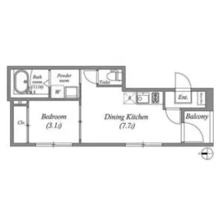 アミティア円町【3階】の間取り