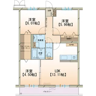 モルゲンロート【3階】の間取り
