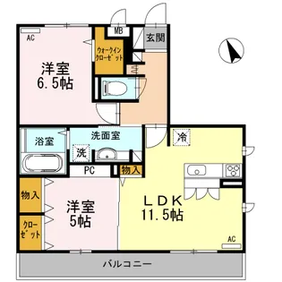 メディフィス西府【2階】の間取り