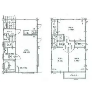 千葉県松戸市小金原1【一戸建】の間取り