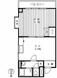 関マンション【4階】の間取り