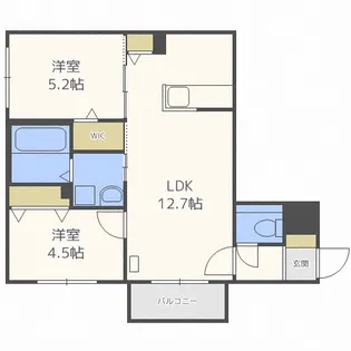 コンフォルト1・5【3階】の間取り