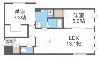 レジデンスサッポロKOULU【5階】の間取り