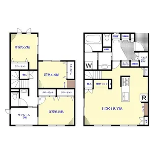 東京都目黒区八雲2【一戸建】の間取り
