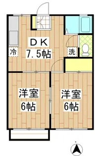 パストラル元橋本【2階】の間取り